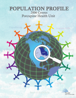 population profile - Porcupine Health Unit