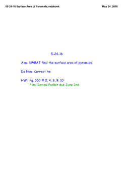 05-24-16 Surface Area of Pyramids.notebook