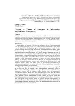 Toward a Theory of Structure in Information Organization Frameworks