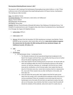 1 Planning Board Meeting Minutes January 3, 2017 The January 3