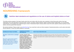 the table - World Cancer Research Fund International