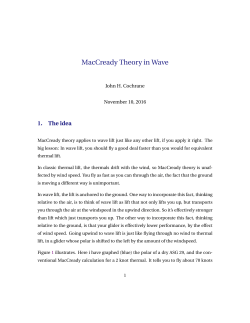 MacCready Theory in Wave