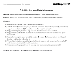 Probability Area Model Activity Companion