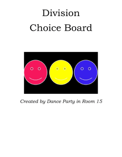 Division Choice Board