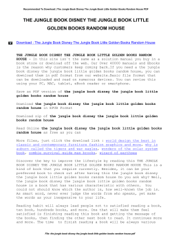 The Jungle Book Disney The Jungle Book Little Golden Books