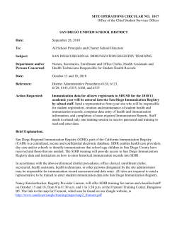 SITE OPERATIONS CIRCULAR NO. 1017 Office of the Chief