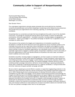 Community Letter in Support of Nonpartisanship