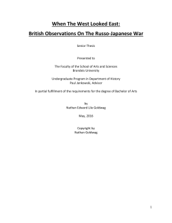 British Observations On The Russo-Japanese War