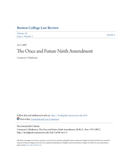 The Once and Future Ninth Amendment