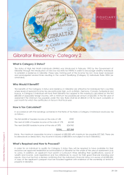Gibraltar Residency- Category 2