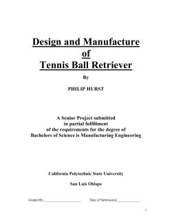 Design and Manufacture of Tennis Ball Retriever