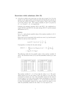 Exercises with solutions (Set D)