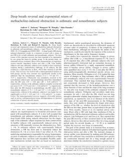 Deep breath reversal and exponential return of methacholine