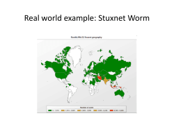 Real world example: Stuxnet Worm