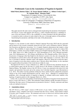Problematic Cases in the Annotation of Negation in Spanish