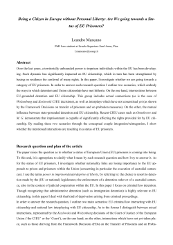 Being a Citizen in Europe without Personal Liberty: Are We going