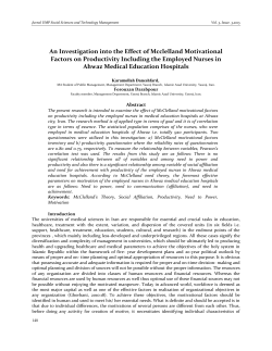 An Investigation into the Effect of Mcclelland Motivational Factors on