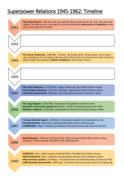 Superpower Relations 1945-1962: Timeline