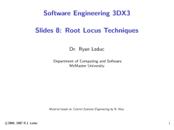 Software Engineering 3DX3 Slides 8: Root