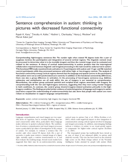 Sentence comprehension in autism: thinking in pictures with
