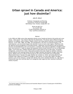 Urban sprawl in Canada and America: just how dissimilar?