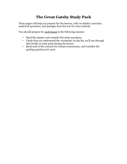 The Great Gatsby Study Pack
