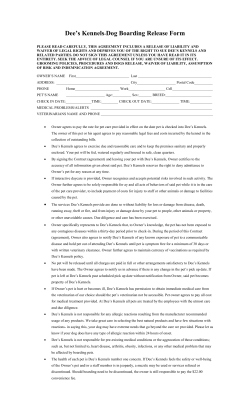 Kennel Release form