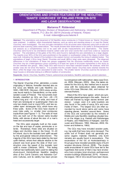 orientations and other features of the neolithic `giants`