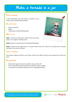 Make a tornado in a jar