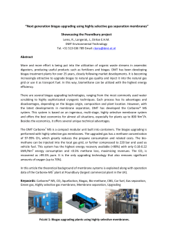 EAW Next generation biogas upgrading - DMT