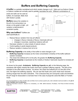 Buffers and Buffering Capacity