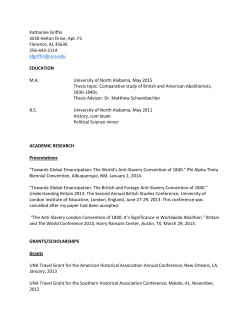 Katharine Griffin 3550 Helton Drive, Apt. F5 Florence, AL 35630 256