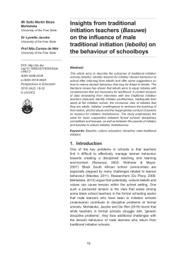 Insights from traditional initiation teachers