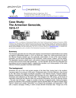 Case Study: The Armenian Genocide, 1915-17