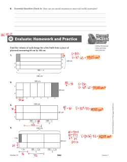 Evaluate: Homework and Practice