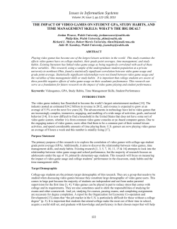 the impact of video games on student gpa, study habits, and time