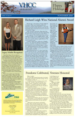 newsletter - Virginia Highlands Community College