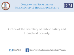 Office of the Secretary of Public Safety and Homeland Security