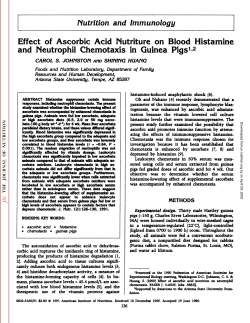 Effect of Ascorbic Acid Nutriture on Blood