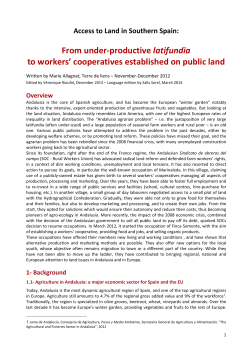 From under-‐productive latifundia to workers