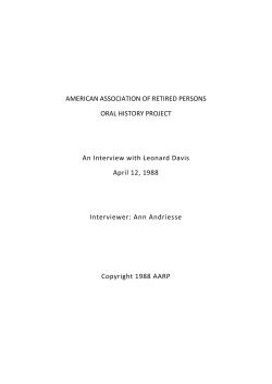 AMERICAN ASSOCIATION OF RETIRED PERSONS ORAL