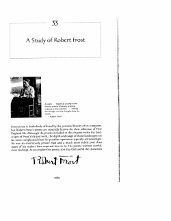 A Study of Robert Frost