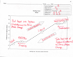 Heating Curve: Water Fusion (melting) = Vaporization = P