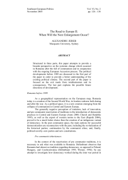 The Road to Europe II: When Will the Next Enlargement Occur?