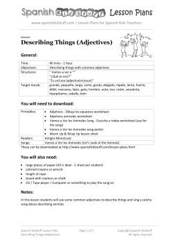 Describing Things (Adjectives)