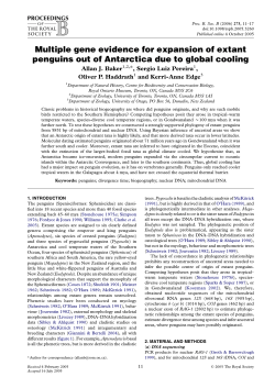 Multiple gene evidence for expansion of extant penguins out of
