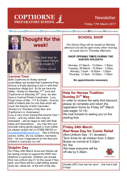 Spring 2017 - Copthorne Prep