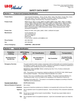 SDS Valve Action&reg; Paint Marker -LA-CO Industries, Inc.