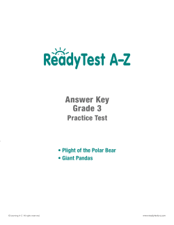 Answer Key Grade 3
