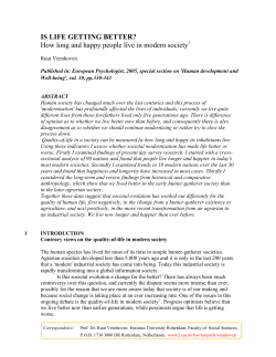 Is life getting better? - Erasmus Universiteit Rotterdam